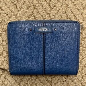Tumi Navy Leather Wallet